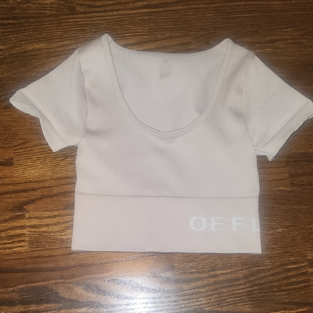 Aerie Cream Ribbed Bodysuit